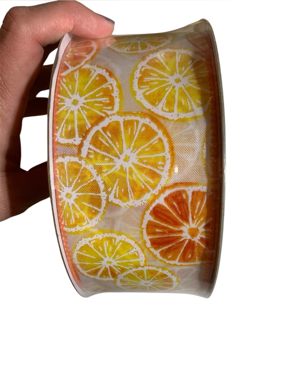 Lemon orange ribbon Member's Mark Premium NEW! 50 yards crafts parties bridal